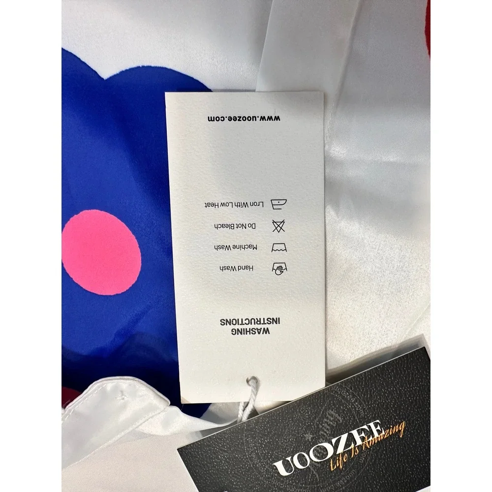 Floral Print‎ Long Sleeve Button Down Shirt Colorful Flowers Funky - Picture 9 of 10